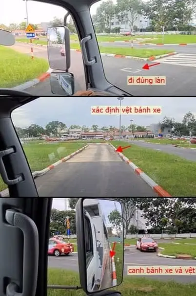 Hướng dẫn bài thi qua vệt bánh xe