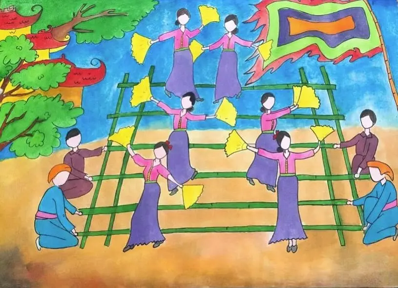 huong-dan-ve-tranh-le-hoi-cua-dan-toc-thieu-so-viet-nam
