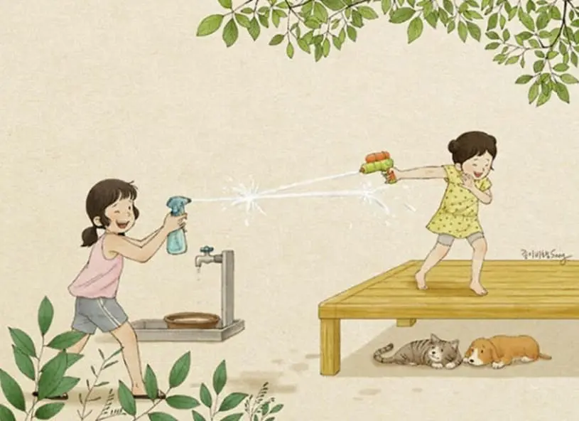 huong-dan-ve-tranh-hai-chi-em-chibi-de-thuong-cho-tre